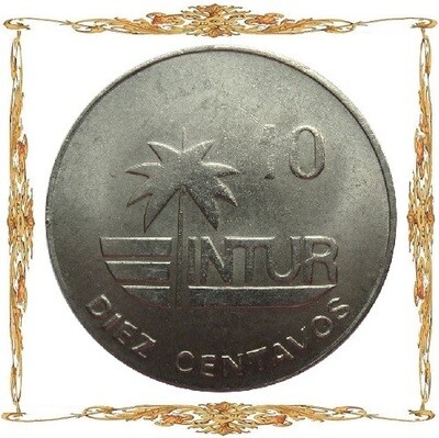 Cuba. 10 centavos INTUR. Circulation coins.