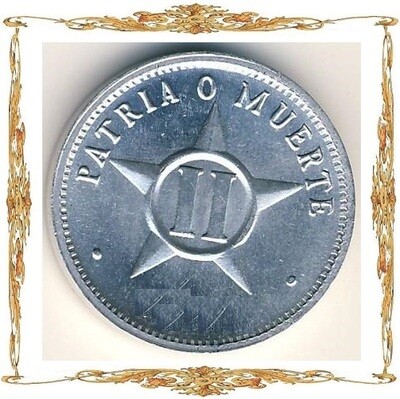 Cuba. 2 centavos. Circulation coins.