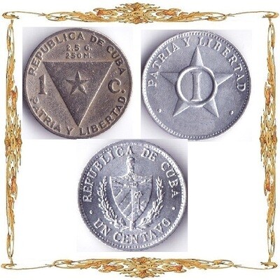 Cuba. 1 centavo CUP. Circulation coins.