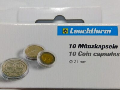 Капсулы для монет 21,00 мм. 1 * 10 шт. Lighthaus / Leuchtturm.