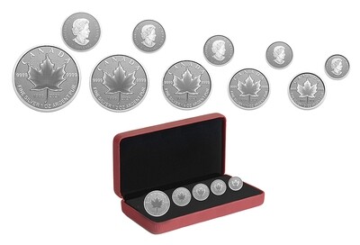 Канада. Елизавета II. 2021. Набор из 5 монет. $5, $4, $3, $2, $1. Серия: Символы Канады. #10. 25 лет эмблеме Канады. 0.9999 Серебро 1.932 Oz., ASW., 60.08 g. PROOF. Mintage: 3,000 Канада. Елизавета II. 2021. Набор из 5 монет. $5, $4, $3, $2, $1. Серия: Символы Канады. #10. 25 лет эмблеме Канады. 0.9999 Серебро 1.932 Oz., ASW., 60.08 g. PROOF. Mintage: 3,000