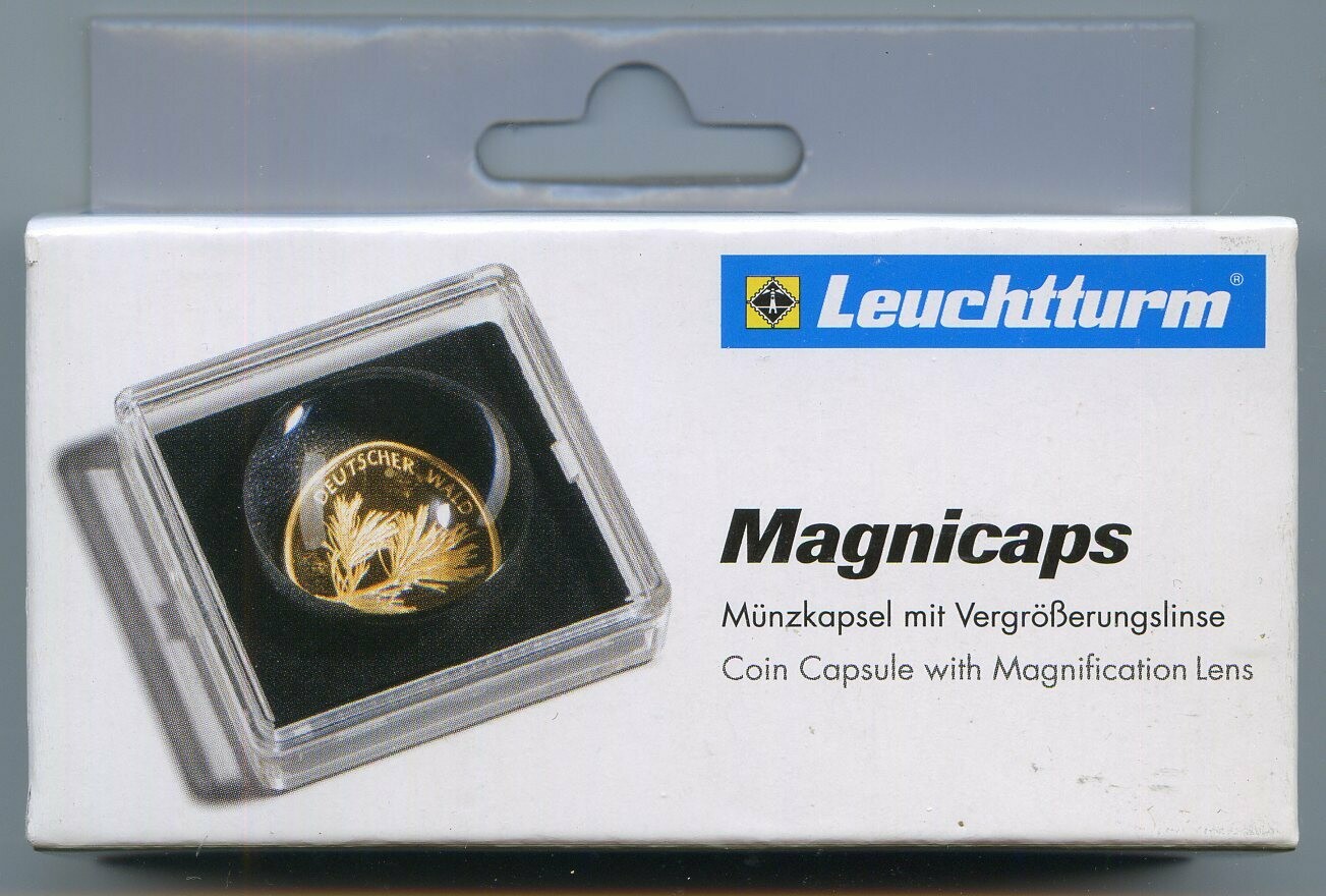 Капсулы для монет с встроенной увеличительной линзой 18.00 мм. 1 * 2 шт. Lighthaus / Leuchtturm.