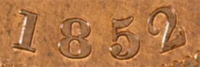 Канада. Токен Банка Верхней Канады. 1852. Один пенни. RM. Cu. 15.5 g. AU. Note: Соосность 0°. Obv.: шт.1.1. - Цифра Канада. Токен Банка Верхней Канады. 1852. Один пенни. RM. Cu. 15.5 g. AU. Note: Соосность 0°. Obv.: шт.1.1. - Цифра