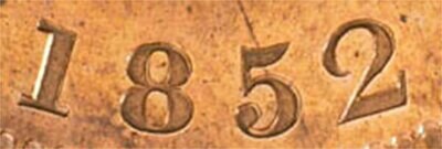 Канада. Токен Банка Верхней Канады. 1852. Один пенни. HM. Cu. 15.5 g. AU. Note: Соосность 180°. Obv.: шт.1.5. - Цифра Канада. Токен Банка Верхней Канады. 1852. Один пенни. HM. Cu. 15.5 g. AU. Note: Соосность 180°. Obv.: шт.1.5. - Цифра