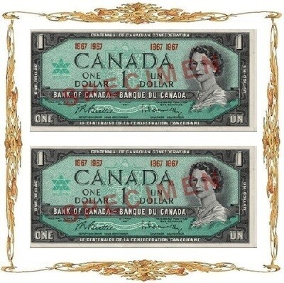 Канада. Банкноты 1 доллар. Тип: 1967 года.