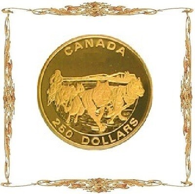 Монеты Канады. Елизавета II. $250. Инвестиционные и памятные монеты.