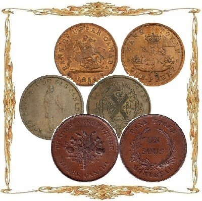 Канада. Банковские токены. 1837-1857.