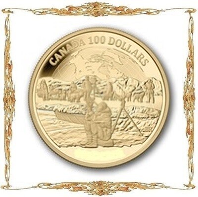 Монеты Канады. Елизавета II. $100. Золото. Инвестиционные и памятные монеты.