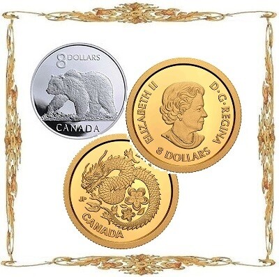 Монеты Канады. Елизавета II. $8.