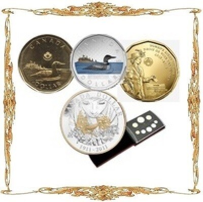 Монеты Канады. Елизавета II. $1. Коллекционные, памятные и циркуляционные монеты.