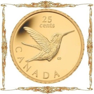 Канада. 25 ¢. Золото. Памятные и коллекционные монеты.