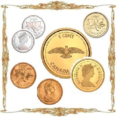 Монеты Канады. Елизавета II. 1 ¢.