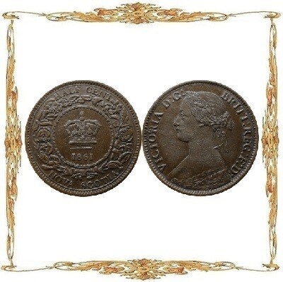 Монеты Канады. Провинция Новая Шотландия. 1/2¢. Медь. Циркуляционные монеты.