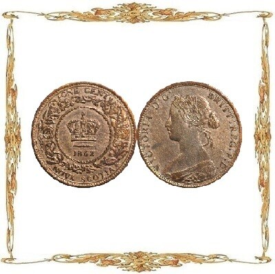 Монеты Канады. Провинция Новая Шотландия. 1¢. Медь. Циркуляционные монеты.
