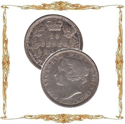 Монеты Канады. Провинция Нью-Брансуик. 10¢. Серебро. Циркуляционные монеты.