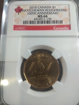 Канада. Елизавета II. 2010. 1 доллар. Саскачеван. Ni-Cu. KM#. MS66 NGC