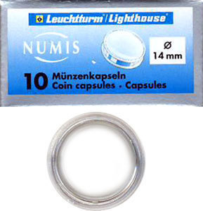 Капсулы для монет 14.00 мм. 1 * 10 шт. Lighthaus / Leuchtturm.