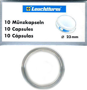 Капсулы для монет 23.00 мм. 1 * 10 шт. Lighthaus / Leuchtturm.