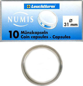 Капсулы для монет 31.00 мм. 1 * 10 шт. Lighthaus / Leuchtturm.