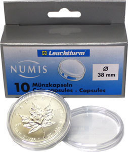 Капсулы для монет 38.00 мм. 1 * 10 шт. Lighthaus / Leuchtturm.