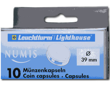 Капсулы для монет 39.00 мм. 1 * 10 шт. Lighthaus / Leuchtturm.