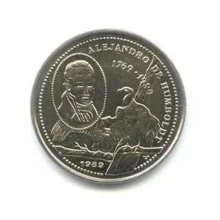 Cuba. 1989. 25 centavos. Series: Alexander von Humboldt. - #1. 1769-1989. 220th Anniversary since birth. Type: Commemorative. 6.400 g., Cu-Ni KM#361 UNC Cuba. 1989. 25 centavos. Series: Alexander von Humboldt. - #1. 1769-1989. 220th Anniversary since birth. Type: Commemorative. 6.400 g., Cu-Ni KM#361 UNC