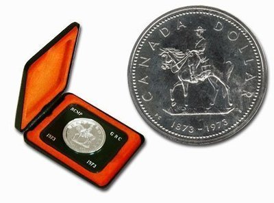 Канада. Елизавета II. 1973. 1 доллар. Серия: 1873-1973 100 лет Канадской Конной Полиции. 0.500 Серебро 0.3726 Oz. ASW., 23.330 g., KM#83. PROOF PF60 Канада. Елизавета II. 1973. 1 доллар. Серия: 1873-1973 100 лет Канадской Конной Полиции. 0.500 Серебро 0.3726 Oz. ASW., 23.330 g., KM#83. PROOF PF60