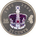 Канада. Елизавета II. 2006. 25 центов. Празднование 80 лет Её Величеству королевы Елизаветы II. Цветные. Fe-Ni 12.610 g., KM#632. В подарочной упаковке. Канада. Елизавета II. 2006. 25 центов. Празднование 80 лет Её Величеству королевы Елизаветы II. Цветные. Fe-Ni 12.610 g., KM#632. В подарочной упаковке.