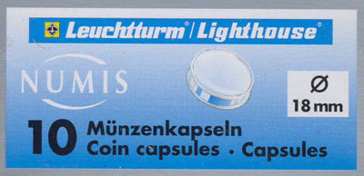 Капсулы для монет 18.00 мм. 1 * 10 шт. Lighthaus / Leuchtturm.