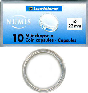 Капсулы для монет 22.00 мм. 1 * 10 шт. Lighthaus / Leuchtturm.