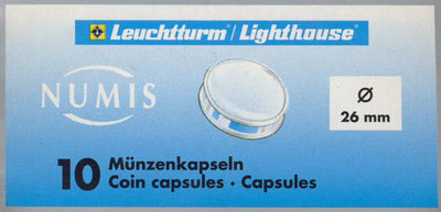 Капсулы для монет 26.00 мм. 1 * 10 шт. Lighthaus / Leuchtturm.