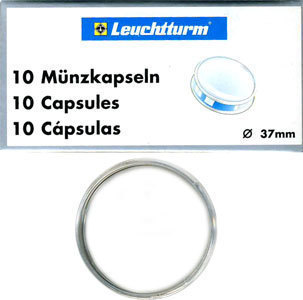 Капсулы для монет 37.00 мм. 1 * 10 шт. Lighthaus / Leuchtturm.