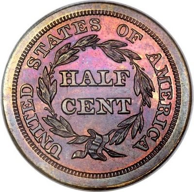 USA. Half cent.