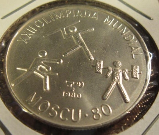 Cuba. 1980. 10 pesos. Series: 22nd Olympic Games. Moscow'80 - #1. 0.999 Silver. 0.5782 Oz ASW. 18.0g. BU. KM#51. UNC. Mintage: 10,000