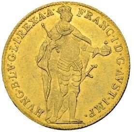 Королевство Венгрия. Франц II. 1832. 1 дукат. 0.986 Золото. 0.11065 Oz., AGW 3.49 g., KM#419. AU.