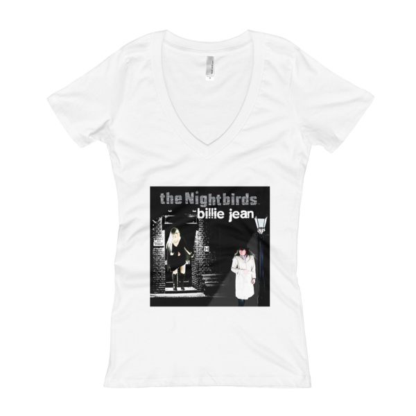 the Nightbirds "Billie Jean" Theme Women's V-Neck T-shirt