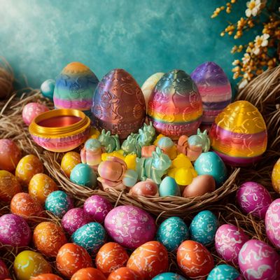 Embossed Happy Easter Egg-filled
