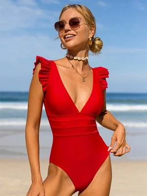 Rouge Ruffle One-Piece