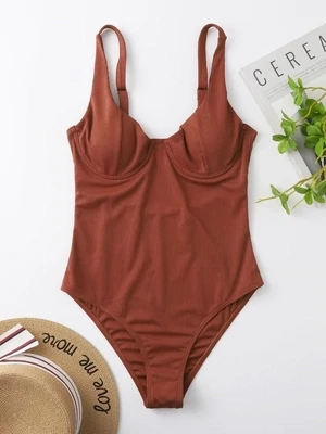 ​Solid Brown One-Piece