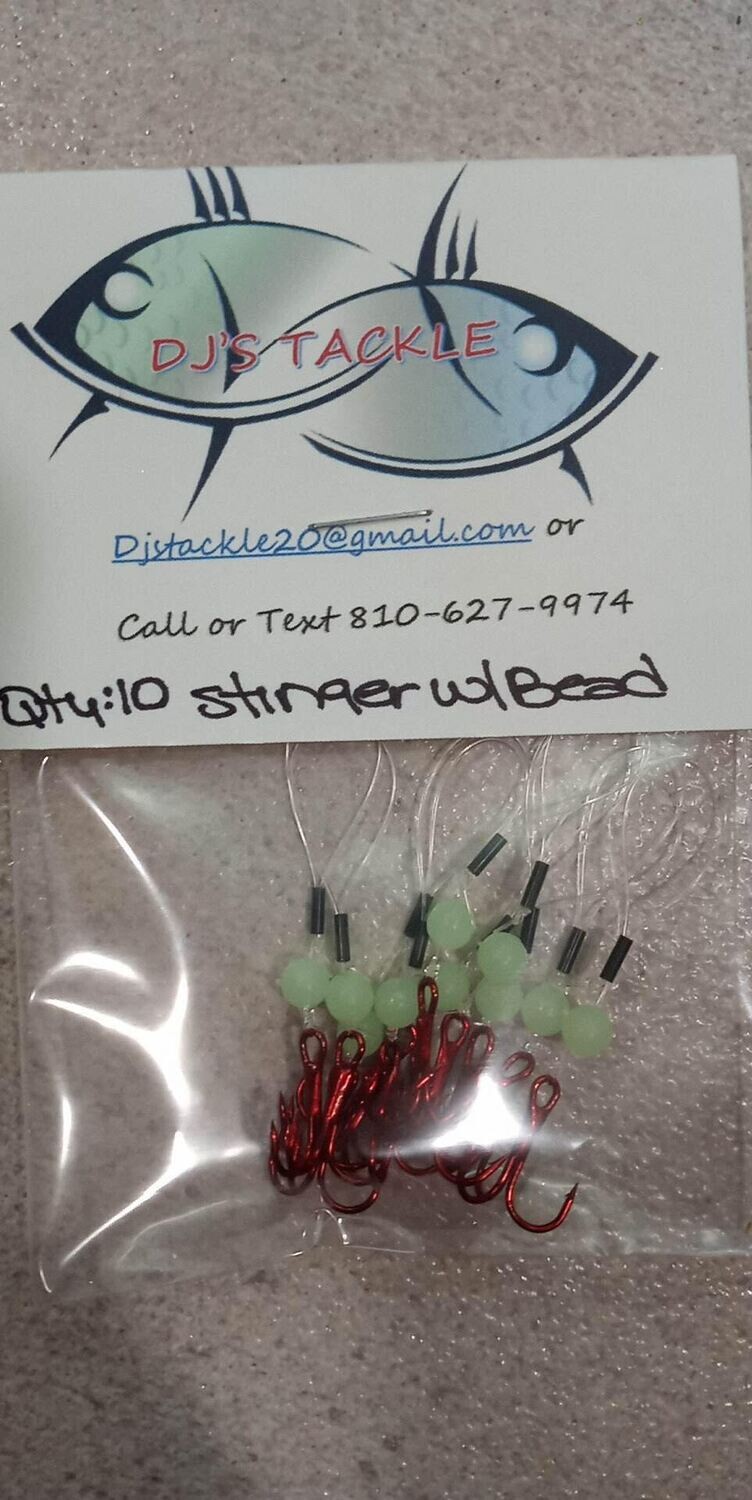 Stinger Hooks with Bead Qty:10