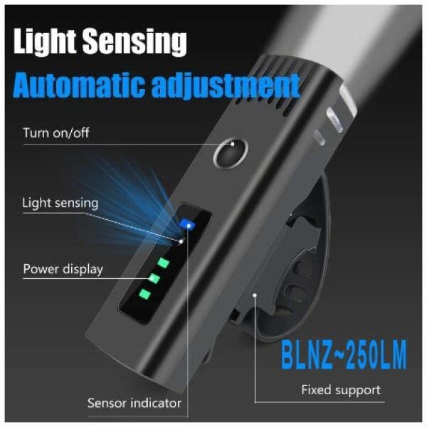 Light Sensing Bike Light blnz~250LM