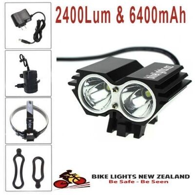 2400 Lumens Twin Full Set Bicycle Headlight 2400 Lumens Twin Full Set Bicycle Headlight