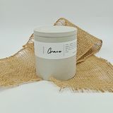 Grace | Citrus &amp; Sage Concrete Jar Soy Wax Handmade Candle