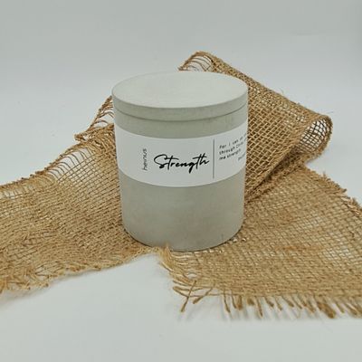 Strength | Fresh Woods Concrete Jar Soy Wax Handmade Candle