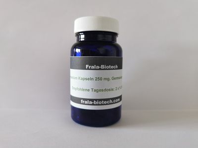 Cápsulas de germânio orgânico: 250 mg. Germânio por cápsula