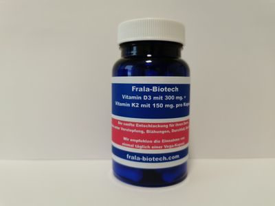 Vitamin D3 mit 300 mg. + Vitamin K2 mit 150 mg. pro Kapsel