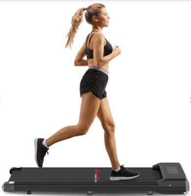 Home Running Mat, Adjustable Speed, LCD Screen, Under Desk Treadmill for Home and Office