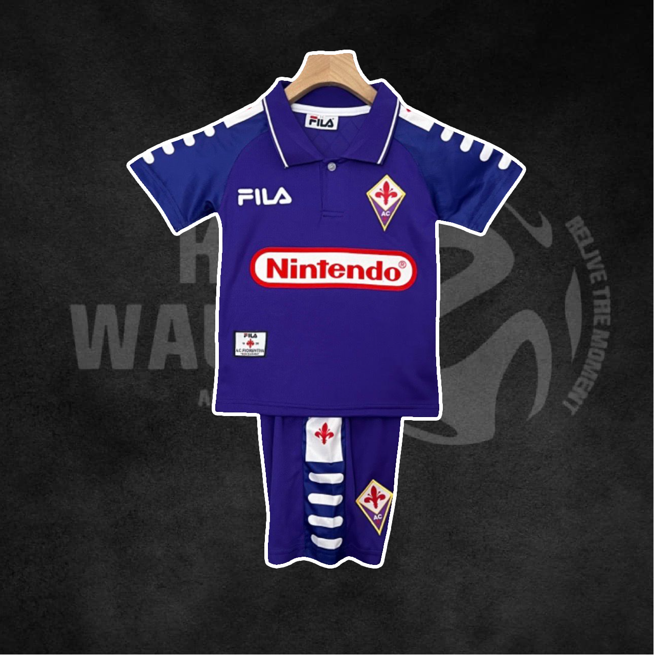 Fiorentina 1998/99 Retro Home Kids Kit