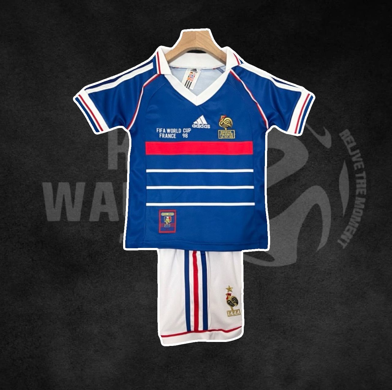 France 1998 World Cup Retro Home Kids Kit