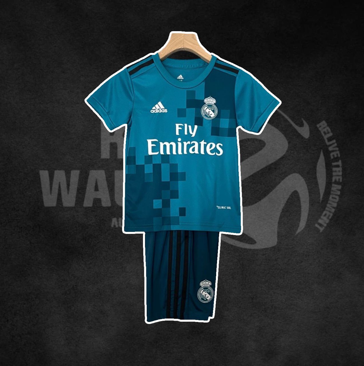 Real Madrid 2017/18 Third Retro Kids Kit
